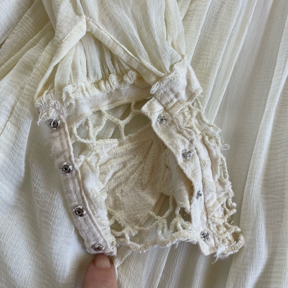 Free People | In Dreamland Cutwork Dress in Ivory | Size Small - Picture 6 of 7